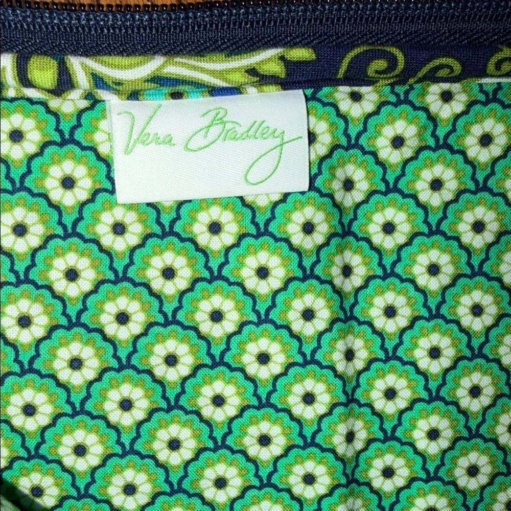 Vera Bradley Blue and Green Paisley Laptop Bag